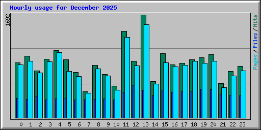 Hourly usage for December 2025
